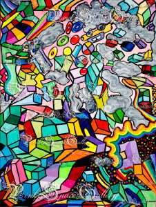 Cubic Elevation by Yasha Marshall Luxury Art for Luxury Interiors Pink Space Gallery
