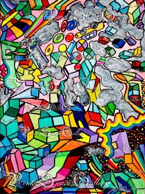 Cubic Elevation by Yasha Marshall Luxury Art for Luxury Interiors Pink Space Gallery