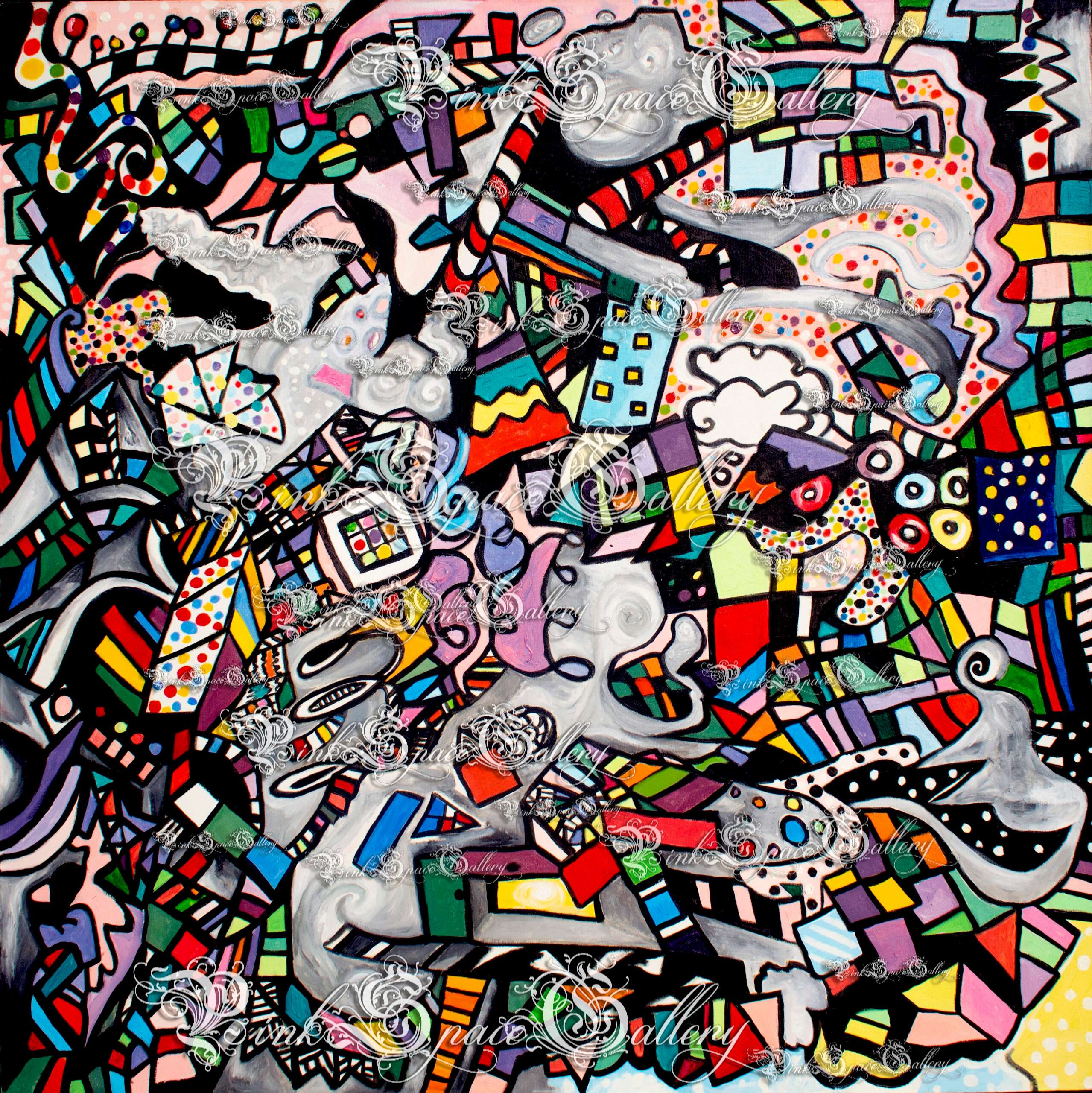 It's Your Birthday Unique Rare Luxurious Paintings For Sale Pink Space Gallery Yasha Marshall