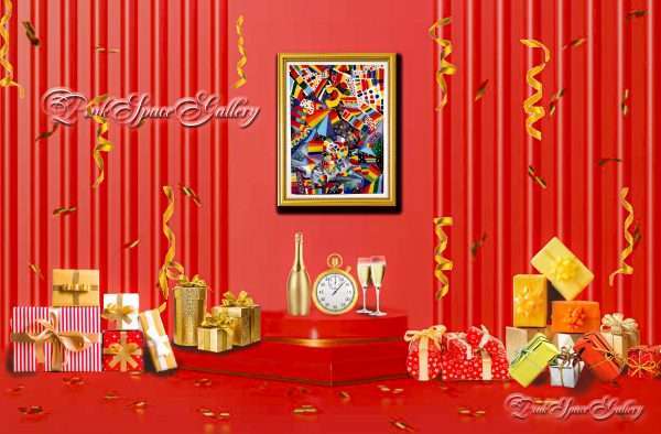 "Nostalgia" Luxury Fine Art Painting Visual Dimensionalism www.PinkSpaceGallery.com Online Fine Art Showroom