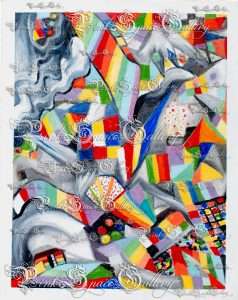 Rainbow Peace Luxury Wall Art Paintings Pink Space Gallery Yasha Marshall