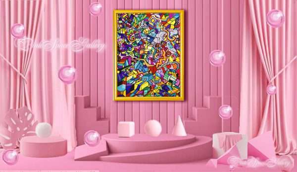 New Luxury Painting Space Town Visual Dimensionalism