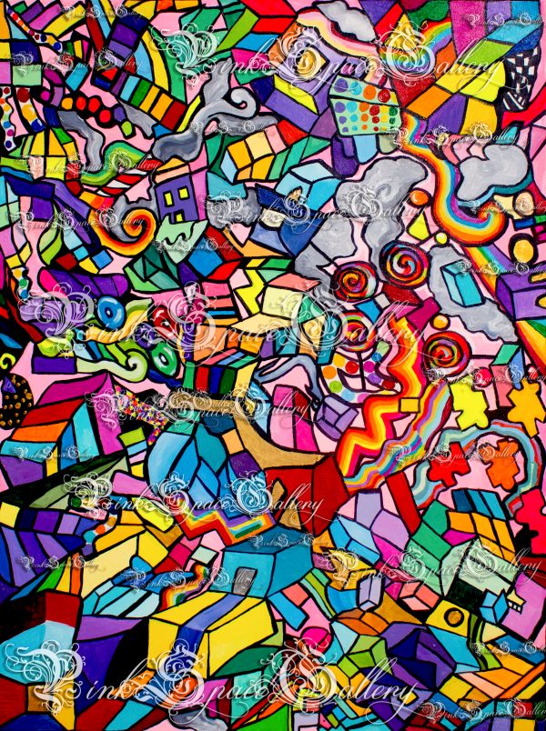 Space Town Luxury Canvas Painting YM PSG Magnificent Luxurious Painting Work of Art