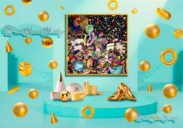 The World is Our Luxury Fine Art Acrylic Painting PinkSpaceGallery.com Yasha Marshall