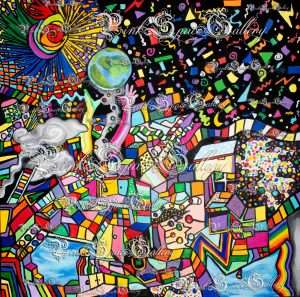 World is Ours Luxury Painting Pink Space Gallery Yasha Marshall