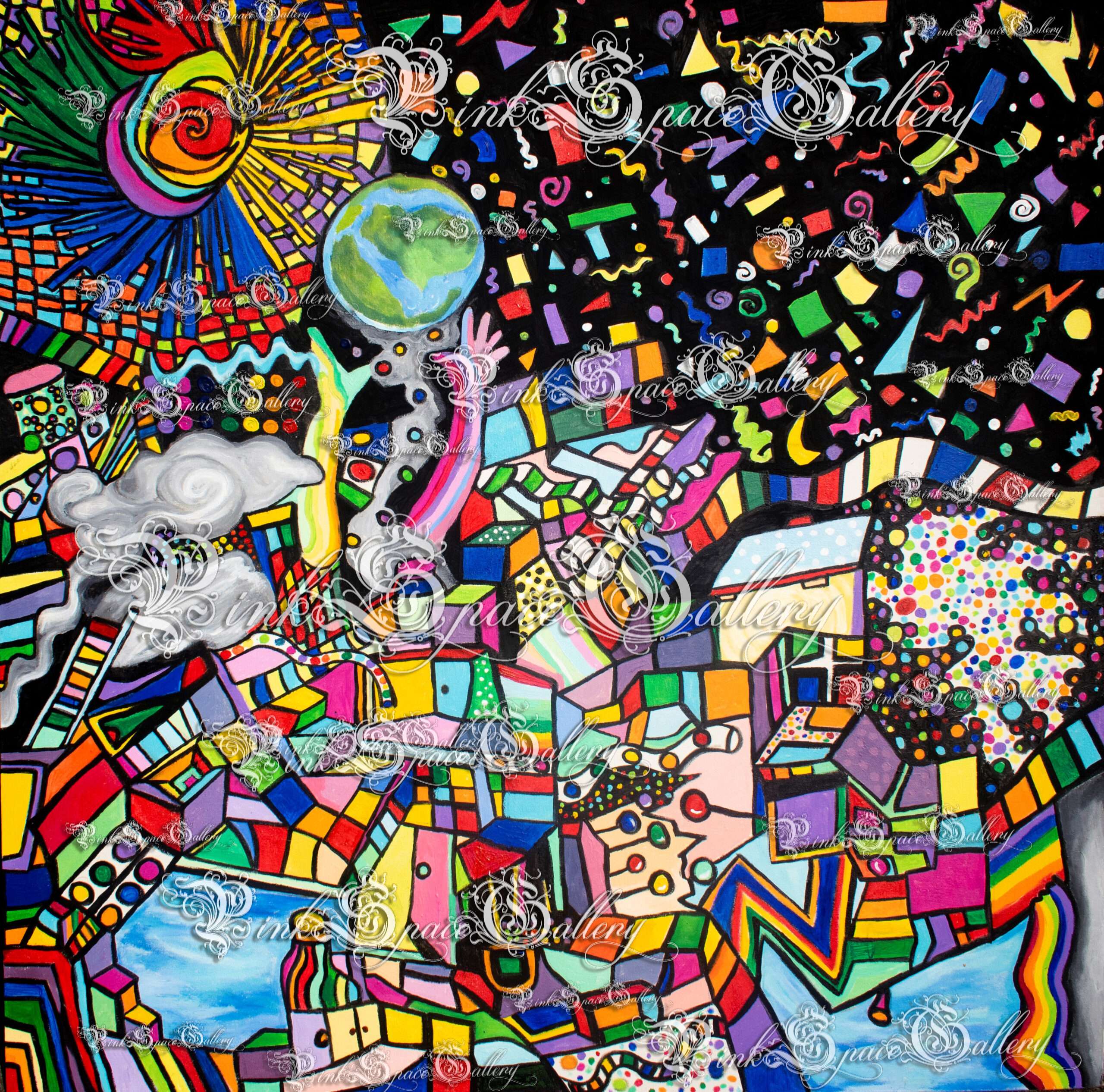 World is Ours Luxury Painting Pink Space Gallery Yasha Marshall
