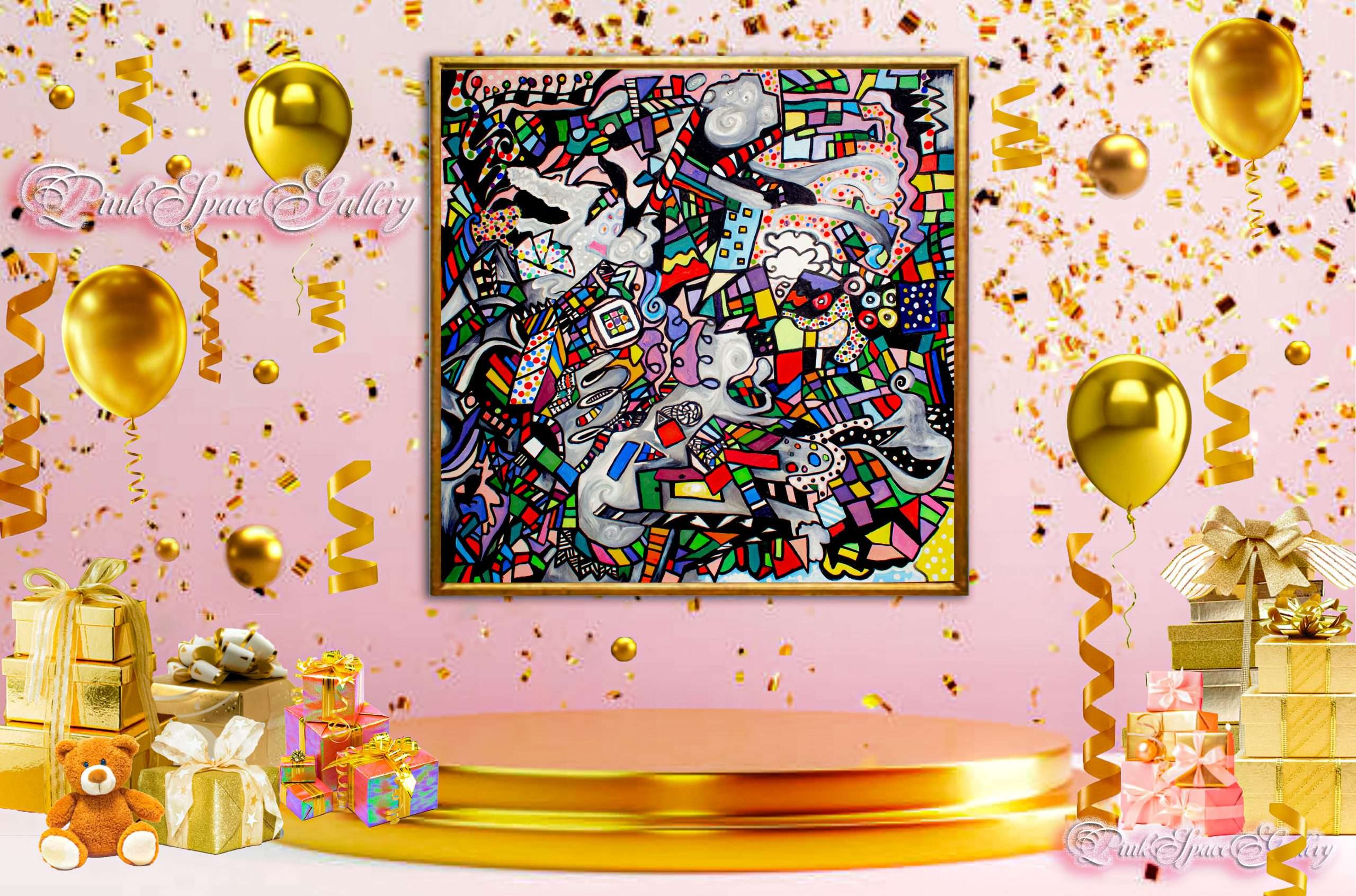 Royal Luxury Visual Dimensionalism Paintings PinkSpaceGallery.com