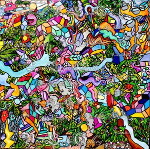 In The Jungle Luxury Art Painting Pink Space GaLLERY yASHA mARSHALL