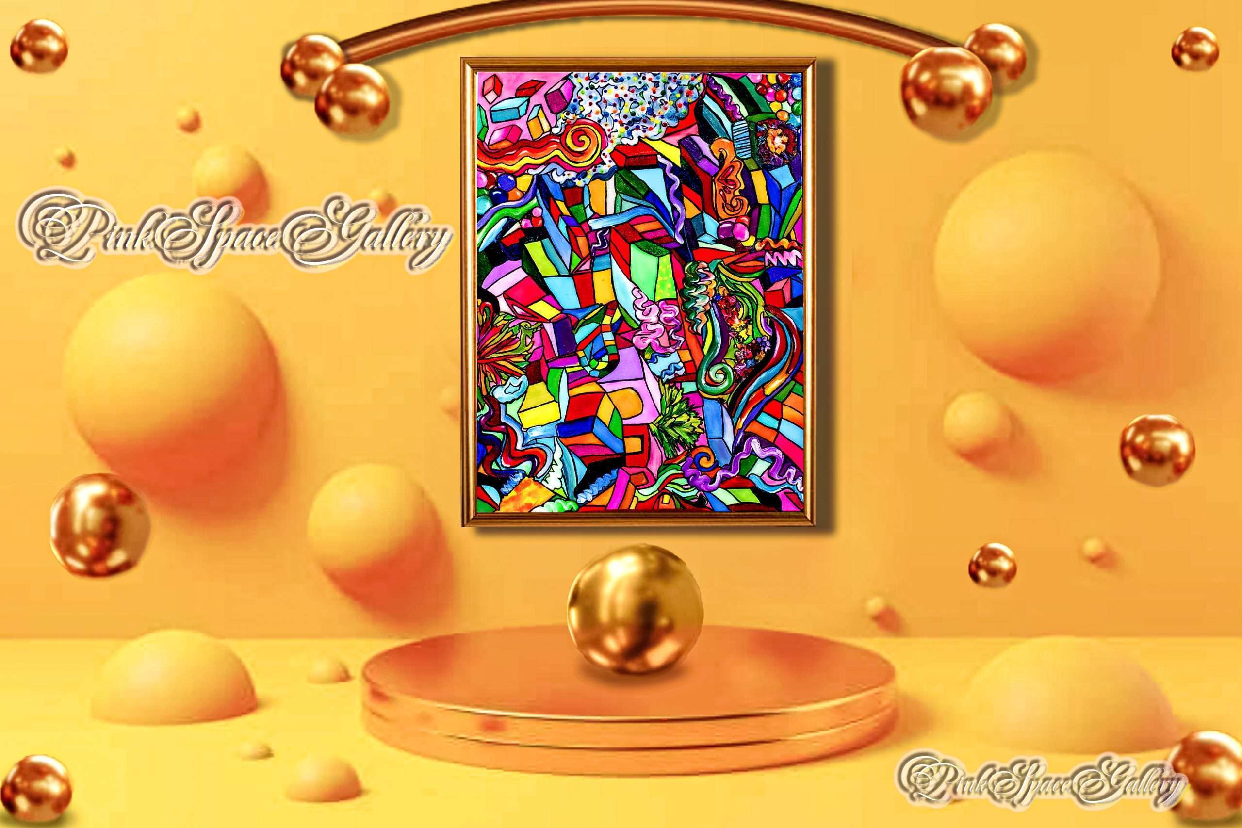 Luxury Dimensionalism Candy Floss Painting