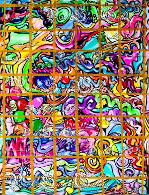 Luxury Handcrafted Painting Pink Space Gallery Chaos Contained by Yasha Marshall