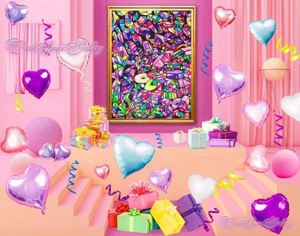Luxury Hidden Gem Painting Online Fine Art Showroom PinkSpaceGallery.com