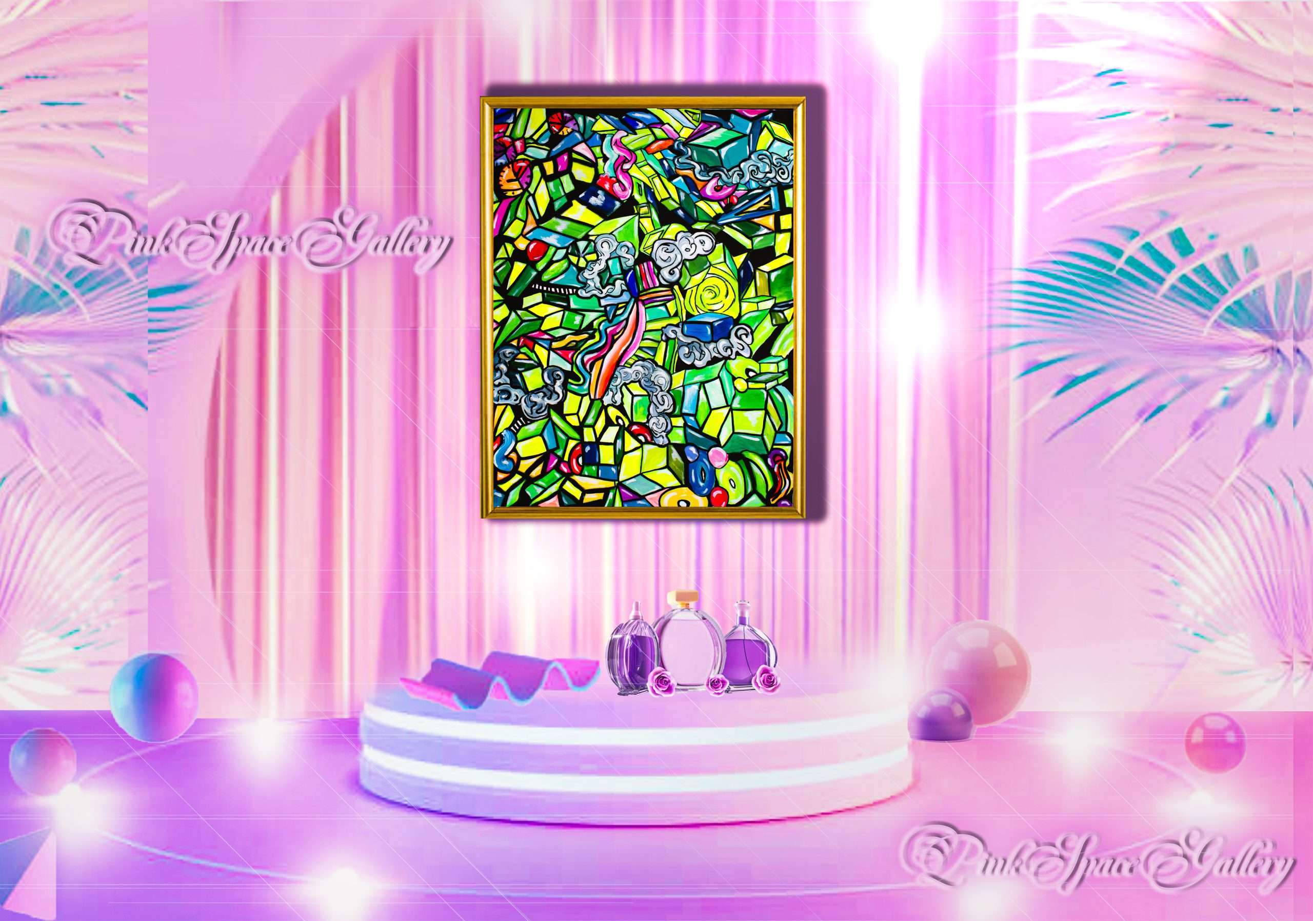 Mysteries of Time Luxury Visual Dimensionalism Painting Dallas TX PinkSpaceGallery.com