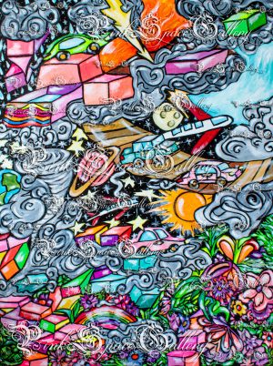 Luxury Painting Era of Revelation Luxury Artist Yasha Marshall Pink Space Gallery
