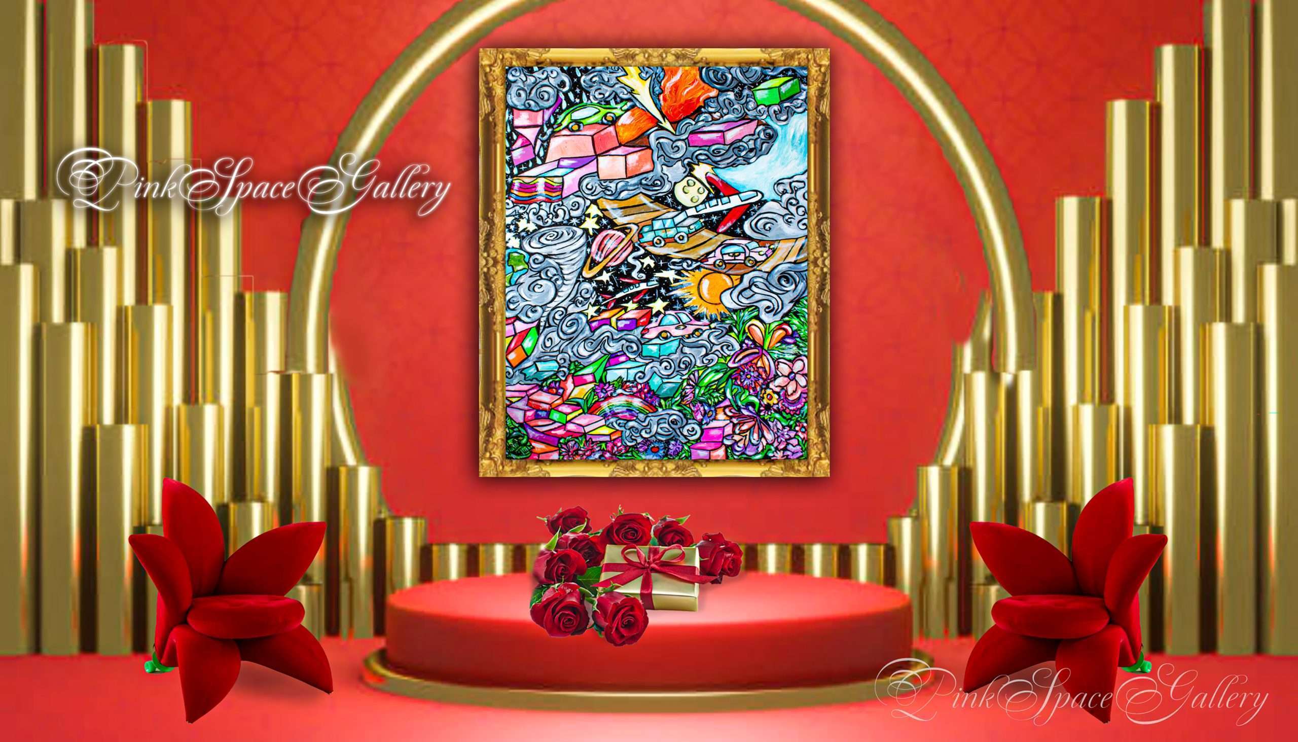 Era of Revelation Luxury Painting Visual Dimensionalism PinkSpaceGallery.com