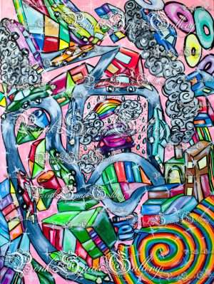 On The Road Visual DImensionalism Luxury Painting Pink Space Gallery Yasha Marshall
