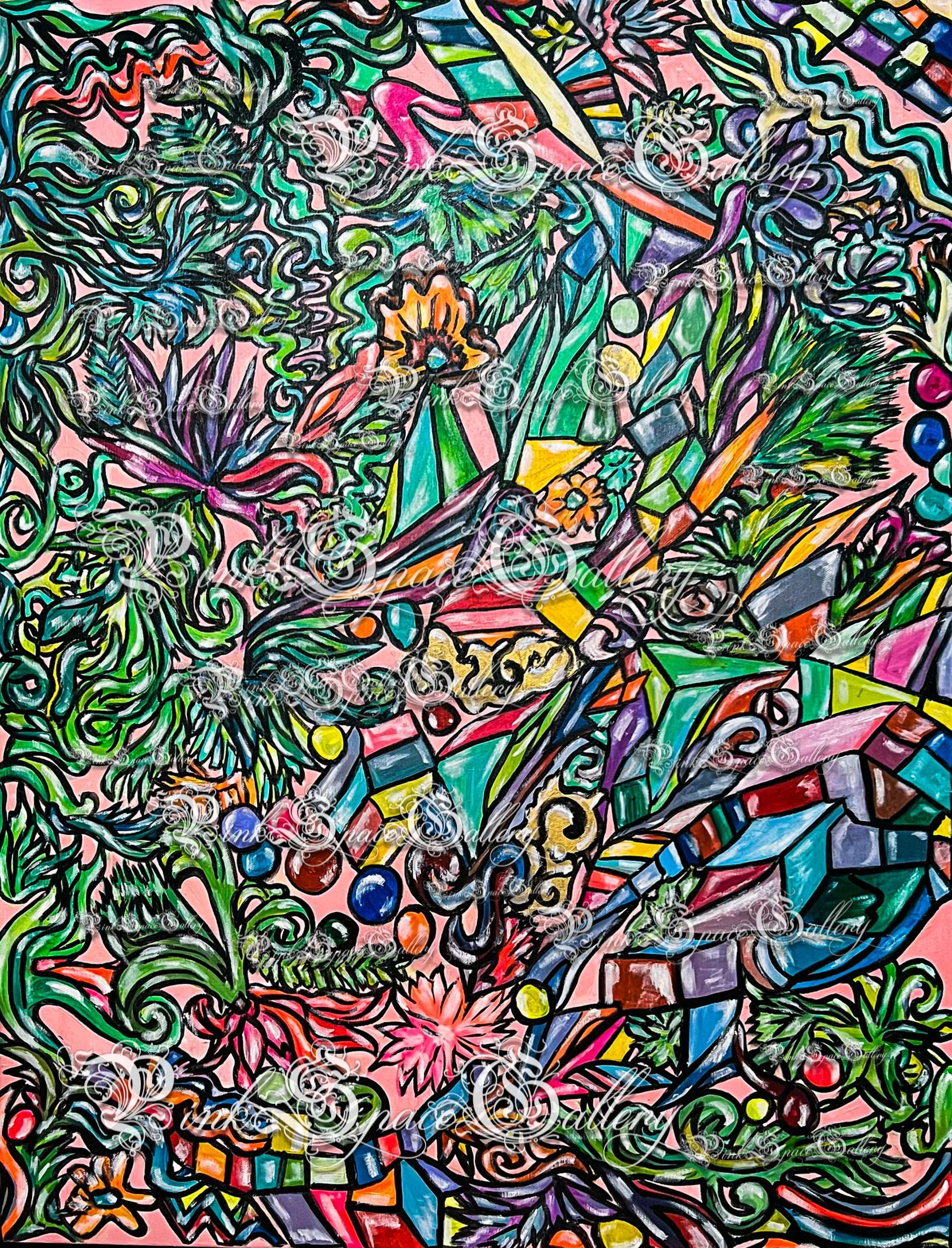 Spring Blossom Luxury Painting Unique Modern Contemporary Art Yasha Marshall Pink Space Gallery